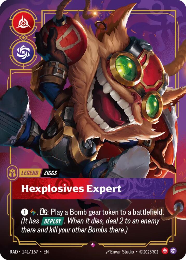 Ziggs - Hexplosives Expert (141/167 - Rare) [Riftbound TCG: Radiance]