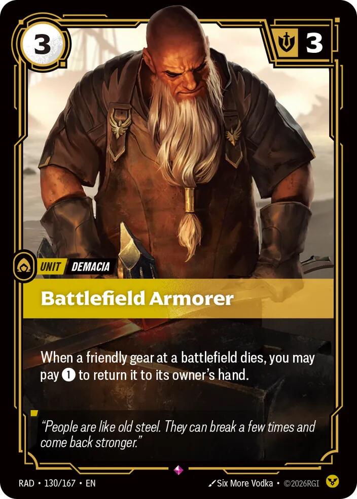 Battlefield Armorer (130/167 - Rare) [Riftbound TCG: Radiance]