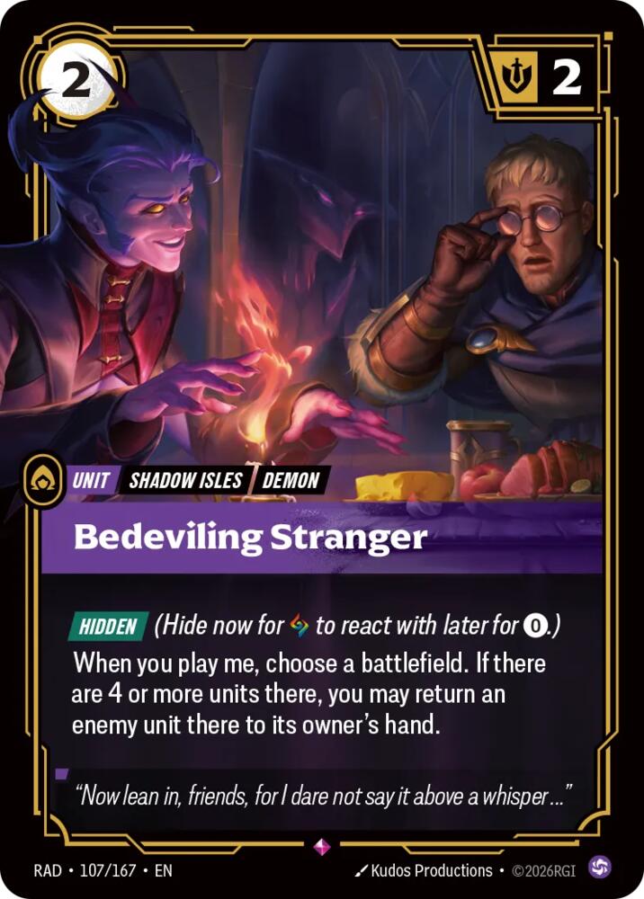 Bedeviling Stranger (107/167 - Rare) [Riftbound TCG: Radiance]