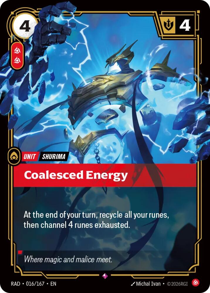 Coalesced Energy (016/167 - Rare) [Riftbound TCG: Radiance]