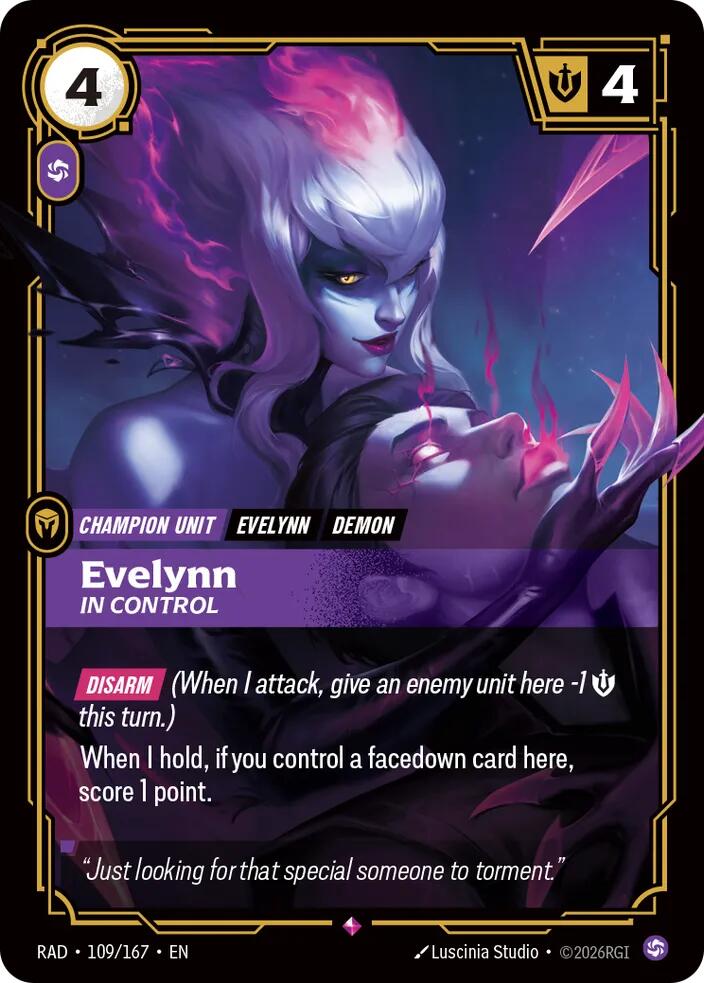 Evelynn - In Control (109/167 - Rare) [Riftbound TCG: Radiance]