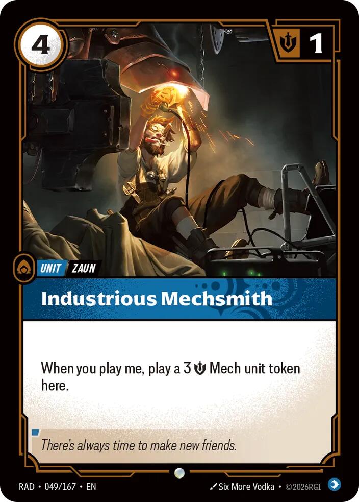 Industrious Mechsmith (049/166 - Common) [Riftbound TCG: Vendetta]