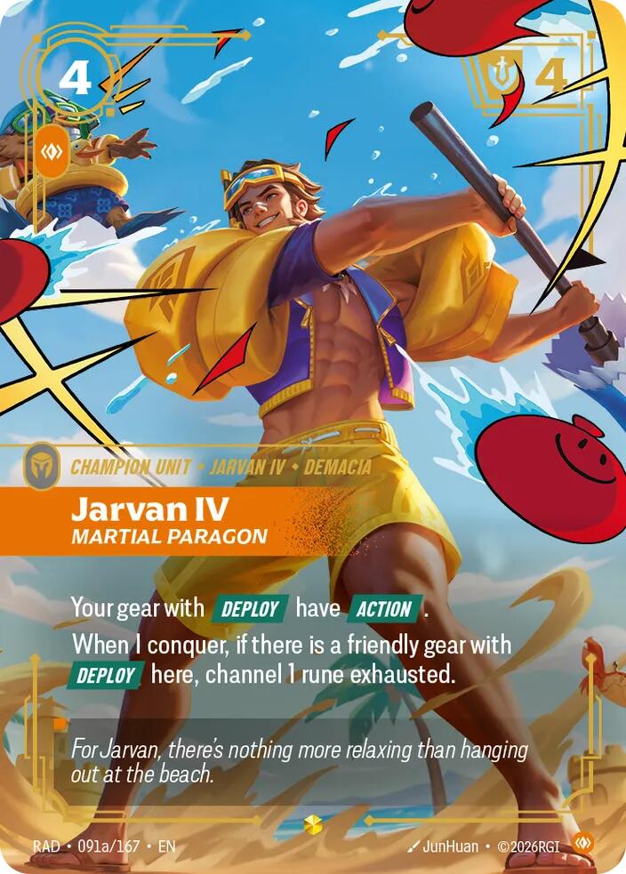 Jarvan IV - Martial Paragon (091a/167 - Alternate) [Riftbound TCG: Radiance]
