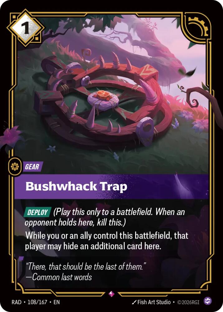 Bushwhack Trap (108/167 - Rare) [Riftbound TCG: Radiance]