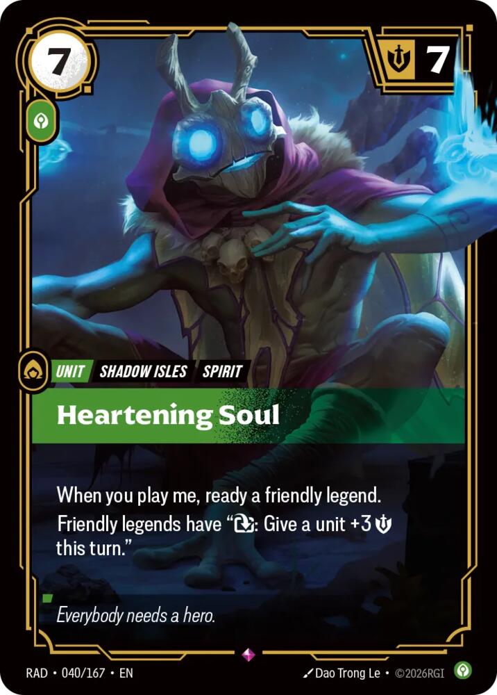 Heartening Soul (040/167 - Rare) [Riftbound TCG: Radiance]