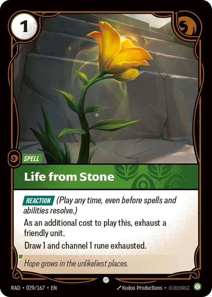Life from Stone (029/166 - Common) [Riftbound TCG: Vendetta]