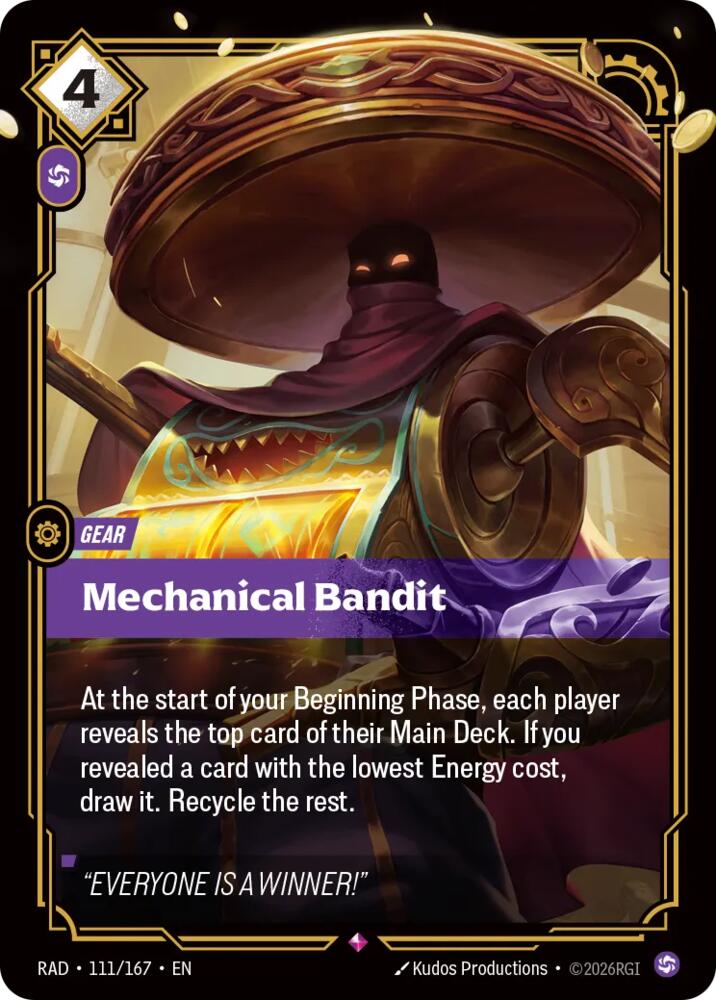 Mechanical Bandit (111/167 - Rare) [Riftbound TCG: Radiance]