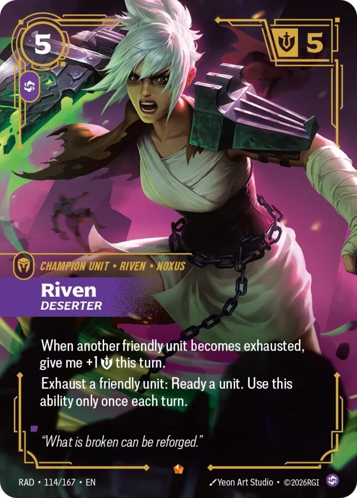 Riven - Deserter (114/167 - Epic) [Riftbound TCG: Radiance]