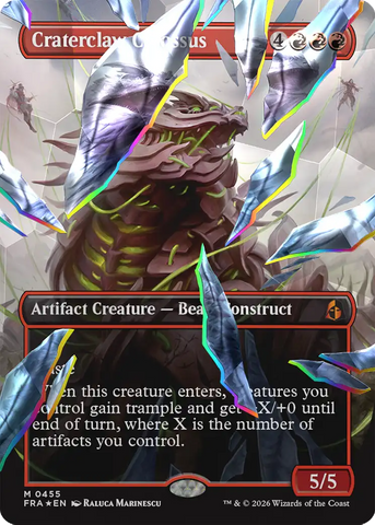 Craterclaw Colossus (Borderless) (Facet Foil) [Reality Fracture]