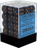 Chessex 36D6 Dice dusty blue/copper)