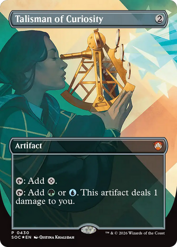 Talisman of Curiosity (Borderless) [Secrets of Strixhaven Commander]