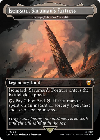 Isengard, Saruman's Fortress - Boseiju, Who Shelters All (Borderless) [The Lord of the Rings: Tales of Middle-Earth Commander]