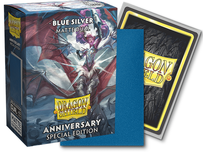 Dragon Shield - Blue Silver Matte Dual Sleeves 100 Ct