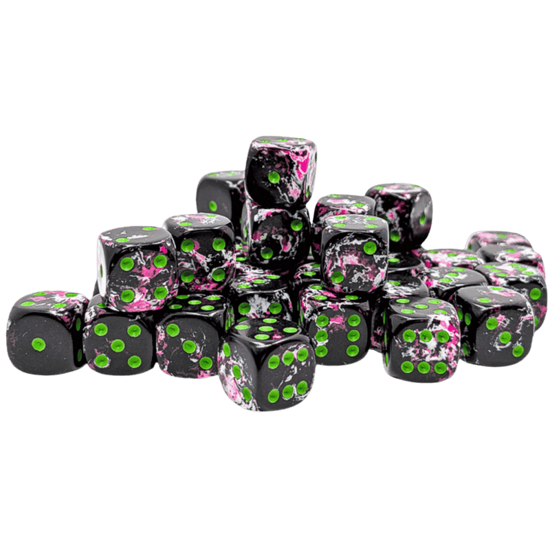 Chessex 36D6 Paintball/Green