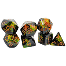 Chessex 7 Dice Set - Brush Deep Forest/Gold