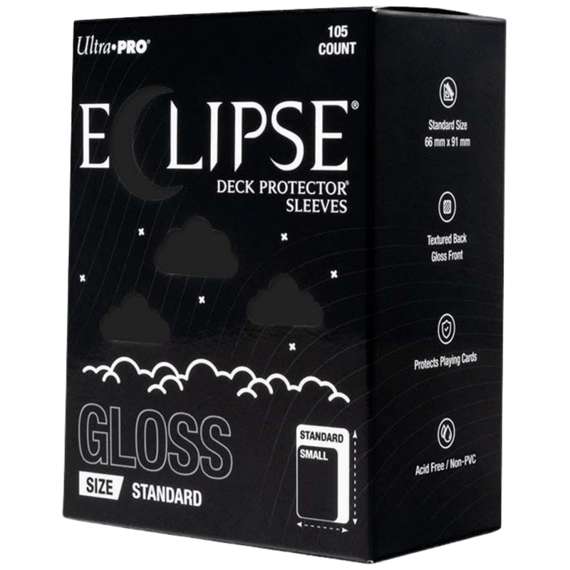 Eclipse Gloss Sleeves 105 Count - Jet Black Gloss