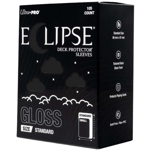 Eclipse Gloss Sleeves 105 Count - Jet Black Gloss