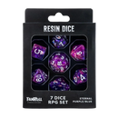 7 Dice Resin Set - Eternal Purple/Blue