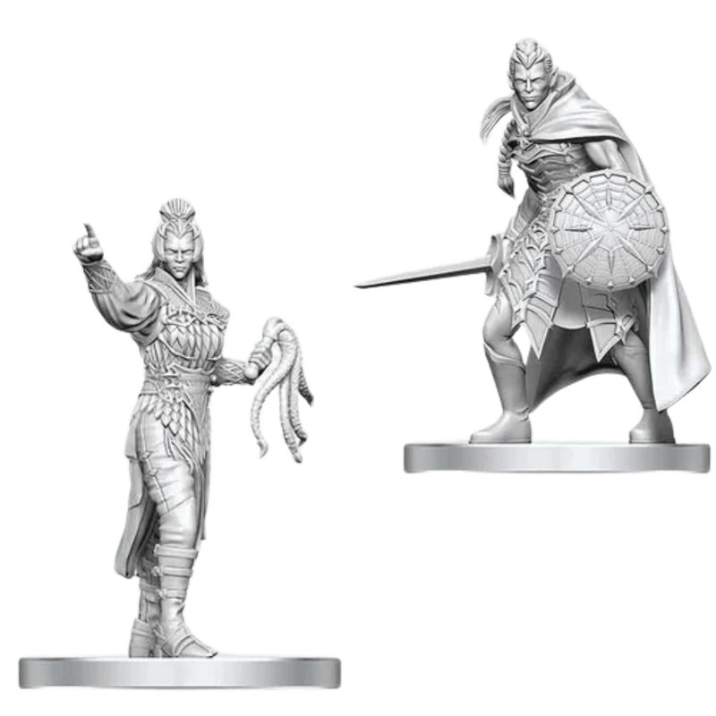Drow Elite Warrior & Drow Priestess of Lolth - Unpainted