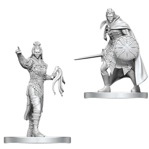 Drow Elite Warrior & Drow Priestess of Lolth - Unpainted
