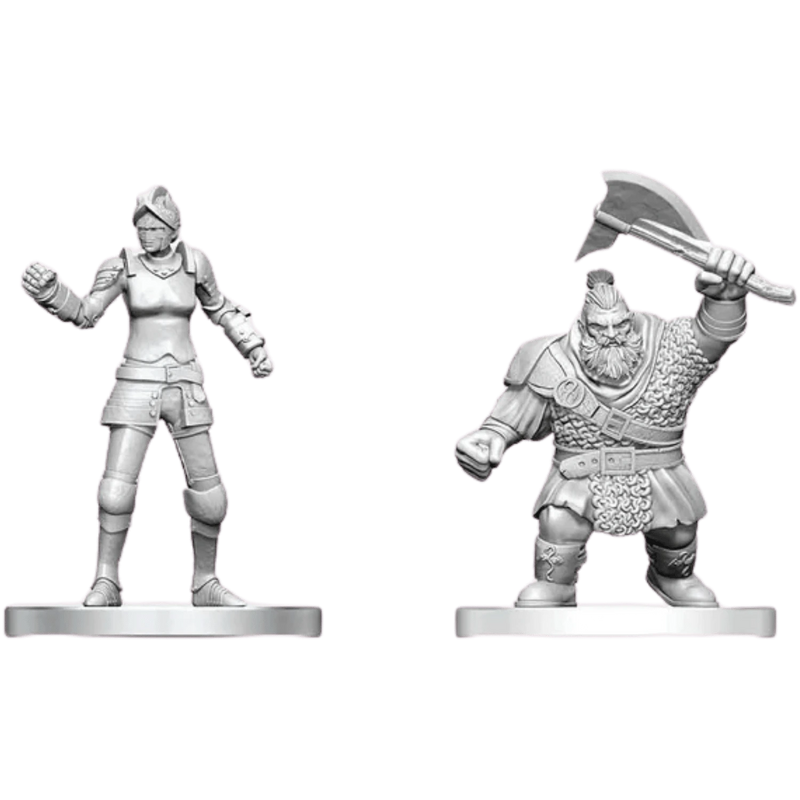 Cultist of Bane & Dwarf Zhentilar Solider - Unpainted