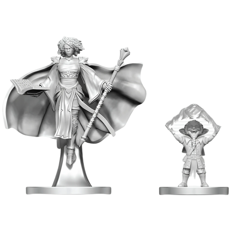 Gnome Warlock & Aasimar Wizard - Unpainted