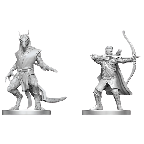 Elf Ranger & Dragonborn Monk - Unpainted
