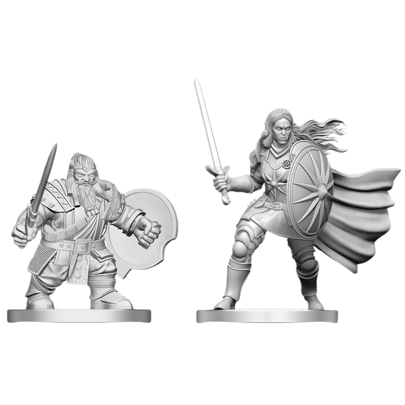 Dwarf Fighter & Orc Paladin - Unpainted