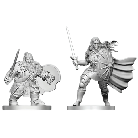 Dwarf Fighter & Orc Paladin - Unpainted