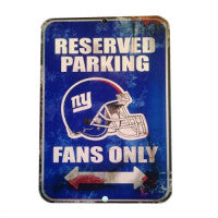 Reserved Parking Sign - NFL NY Giants V2