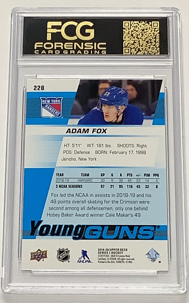 2019-20  YOUNG GUNS ROOKIE CARD - Adam Fox 9.0 B