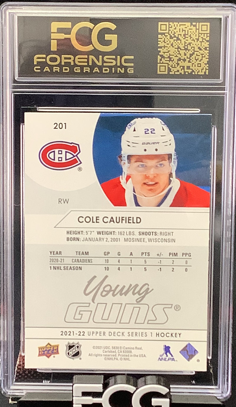 2021-22 YOUNG GUNS ROOKIE CARD - Cole Caufield 8.5