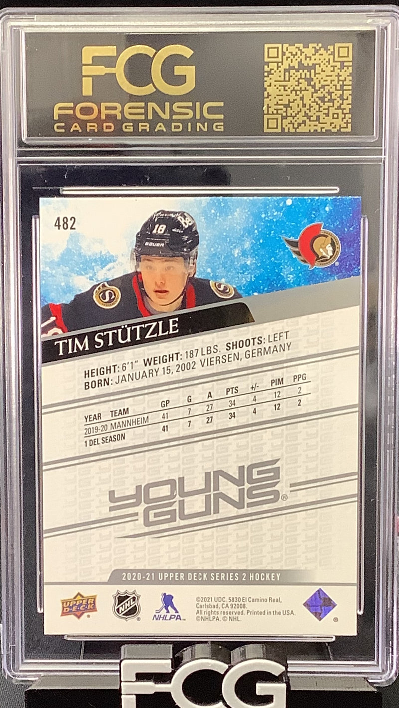 2020-21 YOUNG GUNS ROOKIE Card - Tim Stutzle 9