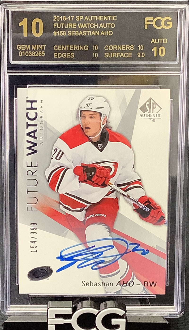 2016-17 Future Watch Auto - Sebastian Aho  10 Short print