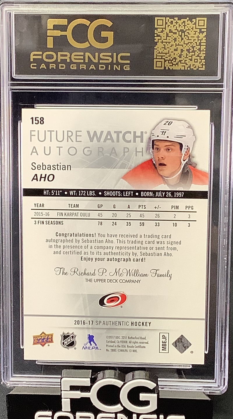 2016-17 Future Watch Auto - Sebastian Aho  10 Short print