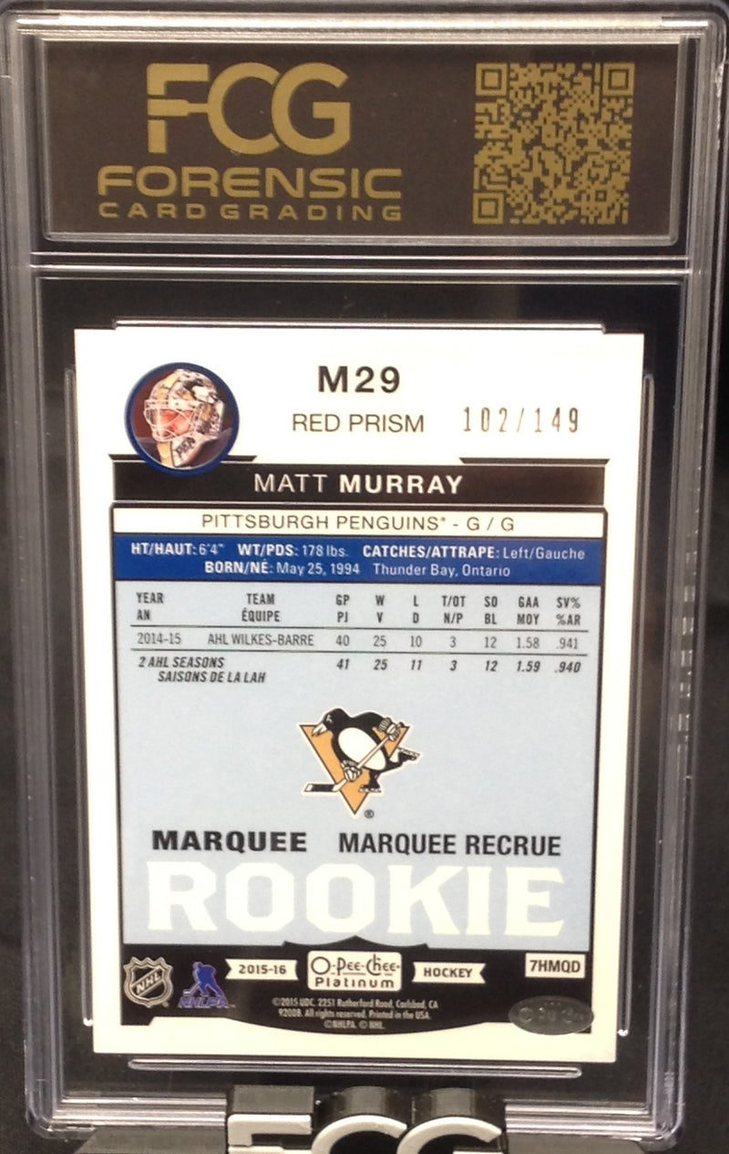 2015-16  O-Pee-Chee Platinum - Matt Murray 8.5