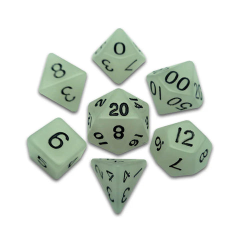 Acrylic 7 Dice Set - Glow Clear