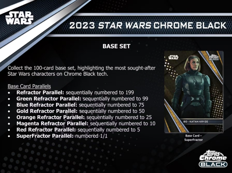 2023 Topps Chrome Black - Star Wars Hobby Box