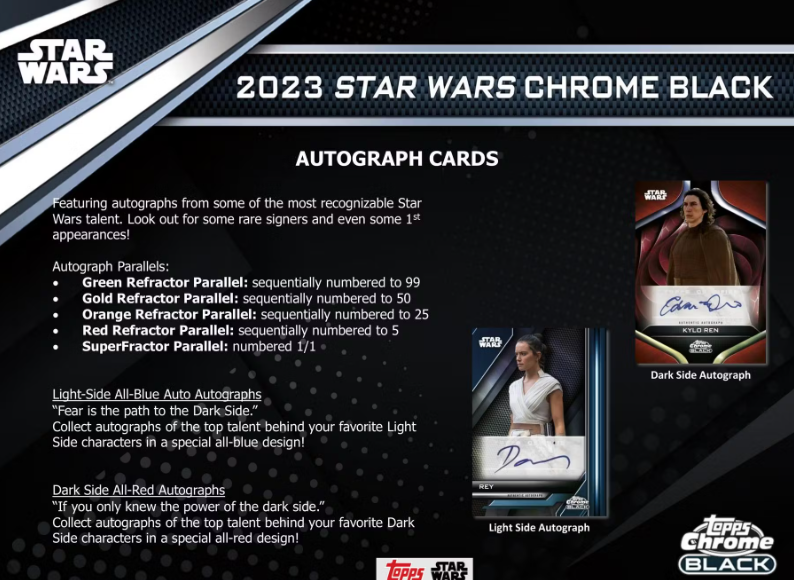 2023 Topps Chrome Black - Star Wars Hobby Box