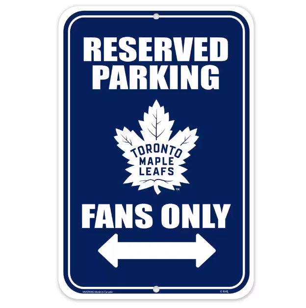 Reserved Parking Sign - NHL Toronto Maple Leafs