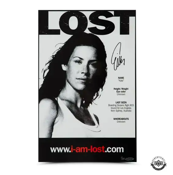 Evangeline Lily Autograph Lost Poster