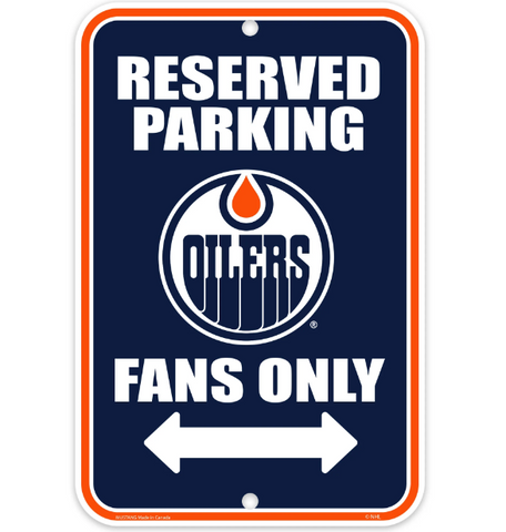 Reserved Parking Sign - NHL Edmonton Oilers