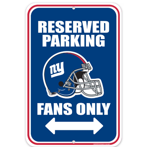 Reserved Parking Sign - NFL NY Giants