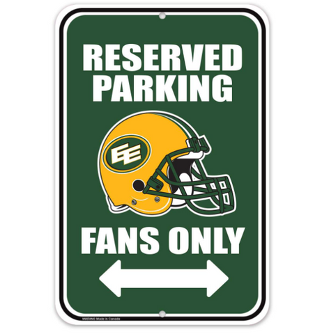 Reserved Parking Sign - CFL Eskimos