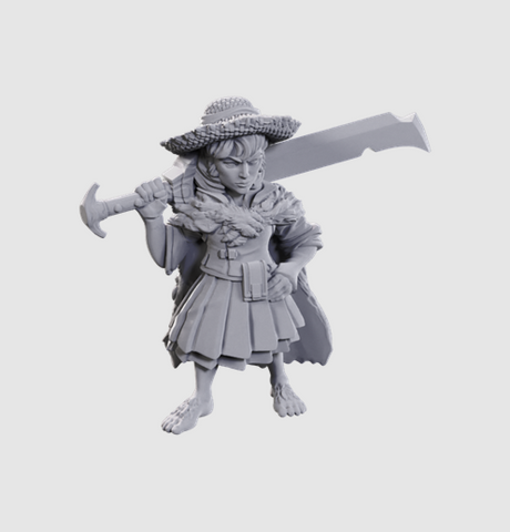 Female Halfling Magus Low-Level - Unpainted