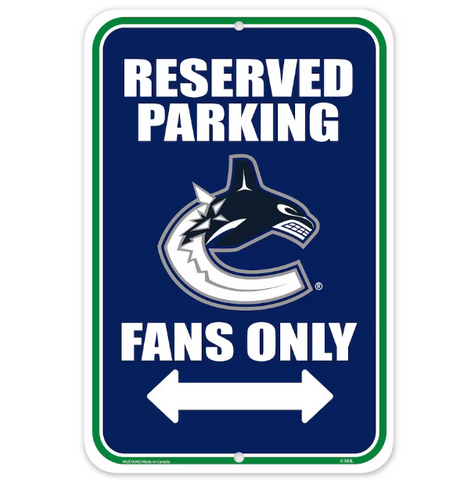 Reserved Parking Sign - NHL Canucks