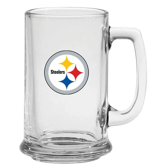 15 Oz Glass Mug - Steelers