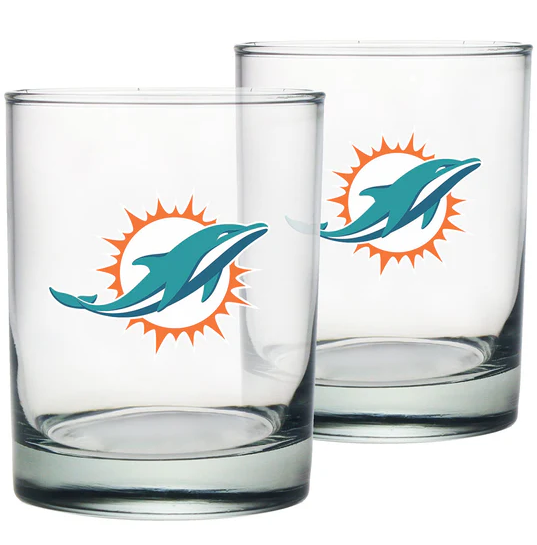 Rock Glass - Miami Dolphins