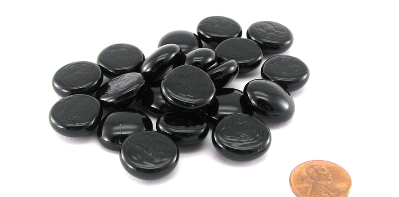 Life Stones - 20 Black Glass