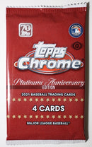 2021 Topps Chrome Hobby Packs Platinum Anniversary